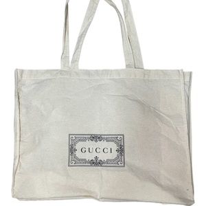 Gucci Large Canvas Shoppers Tote Bag Muslin / Canvas